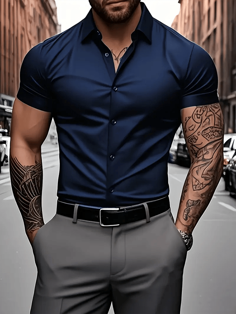 Camisa ejecutivo de manga corta para hombre