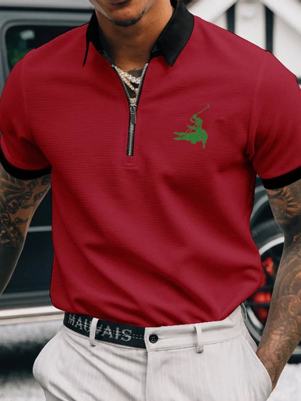 Casual cierre Polo para hombre
