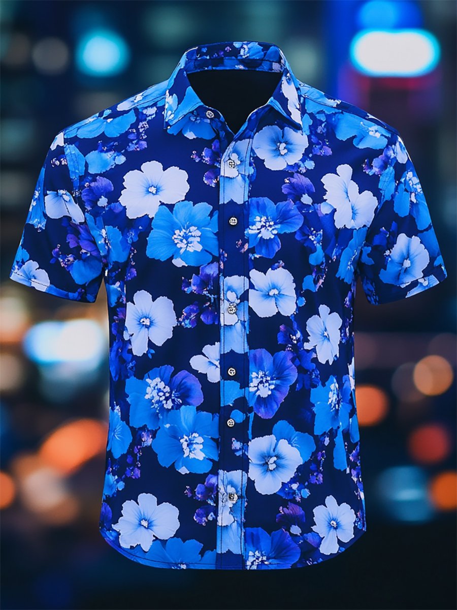 Camisa Resort casual floral Art de manga corta para hombre