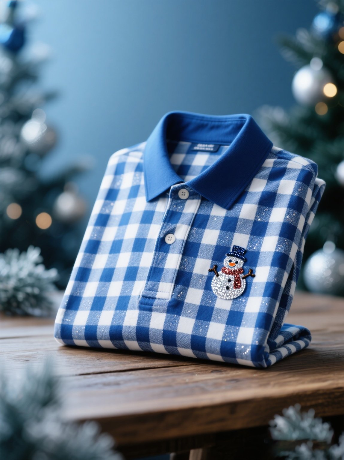 Camisa polo Christmas Logo estampado de manga larga para hombre