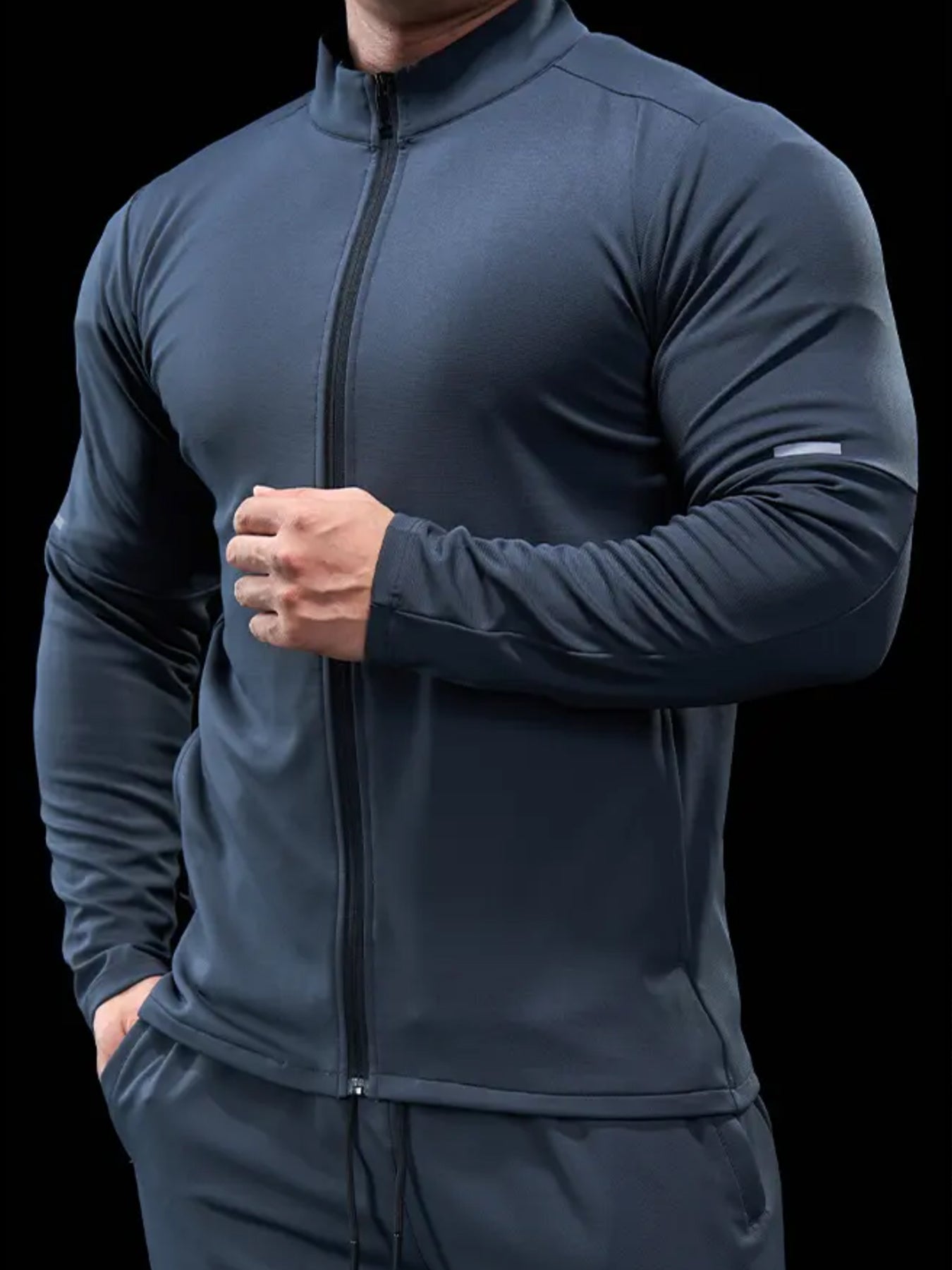 Chaqueta SmoothBlend Quick Dry Stand cuello Sports Fitness