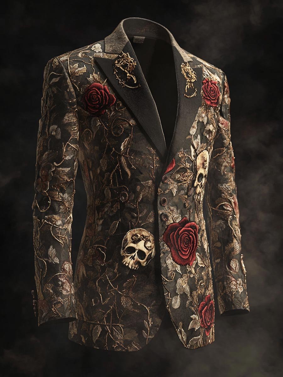Saco de lujo casual ejecutivo Skull para hombre