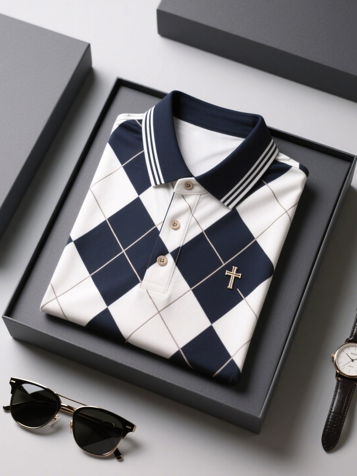 Camisa polo ejecutivo casual Button de manga corta para hombre