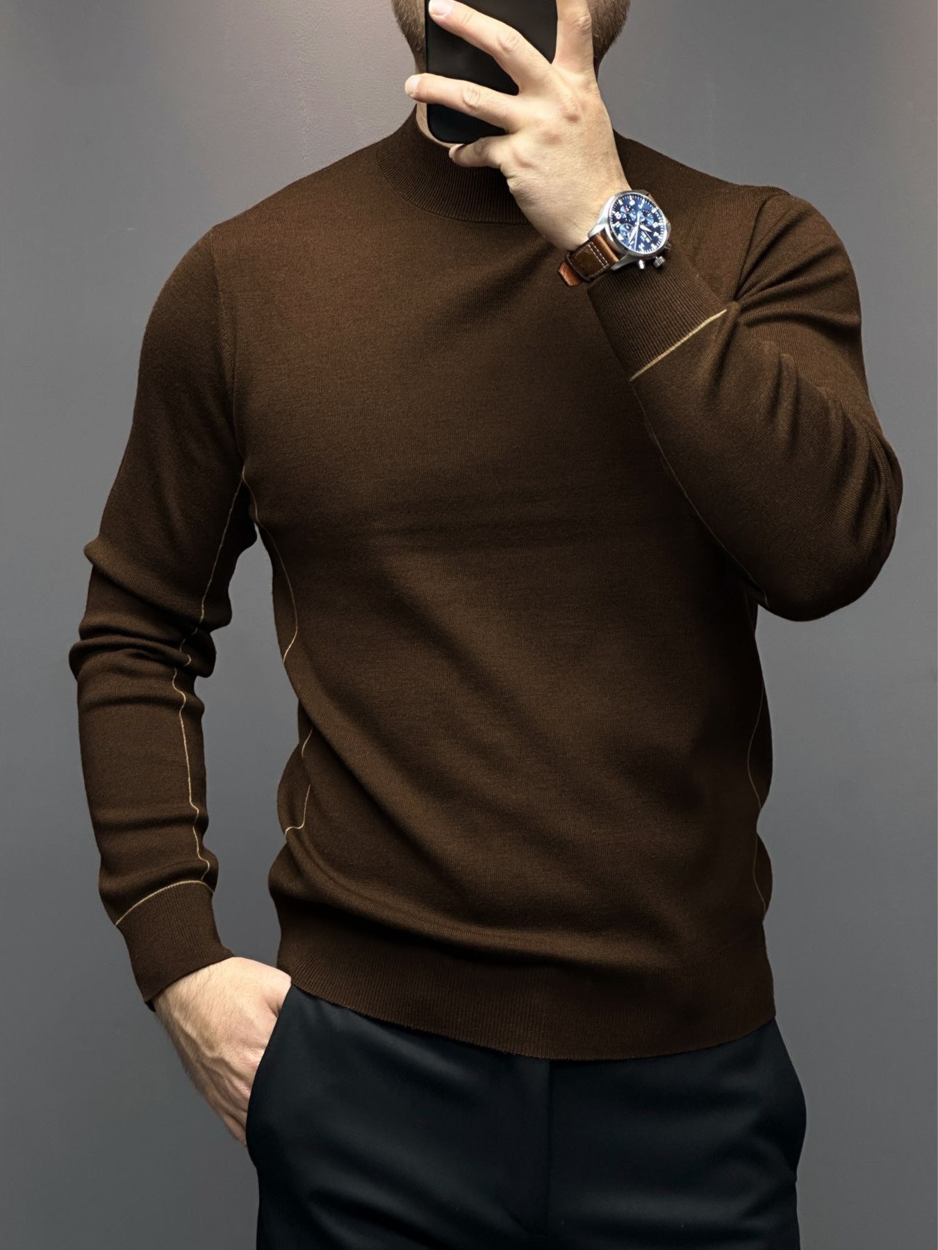Gentletejido Contrast Stitch Sweater