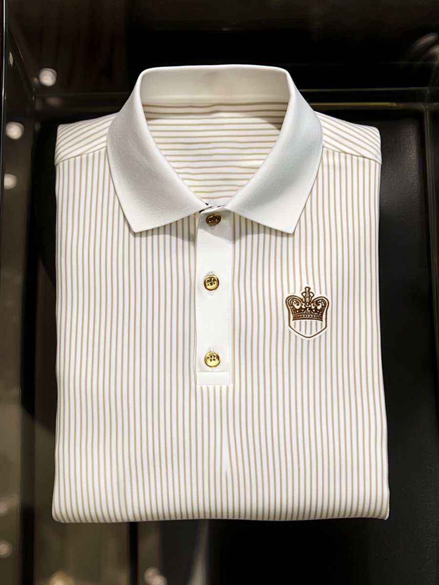 Camisa polo vintage ejecutivo de manga larga para hombre