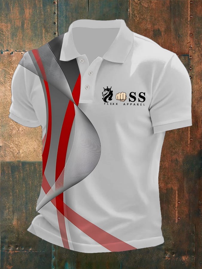 Camisa polo retro ejecutivo casual contrast color para hombre