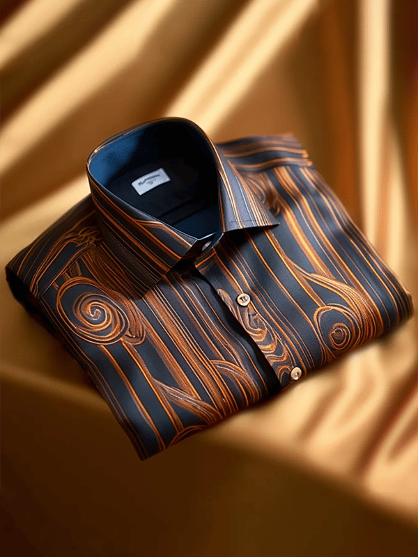 Camisa de lujo Gorgeous de manga larga para hombre