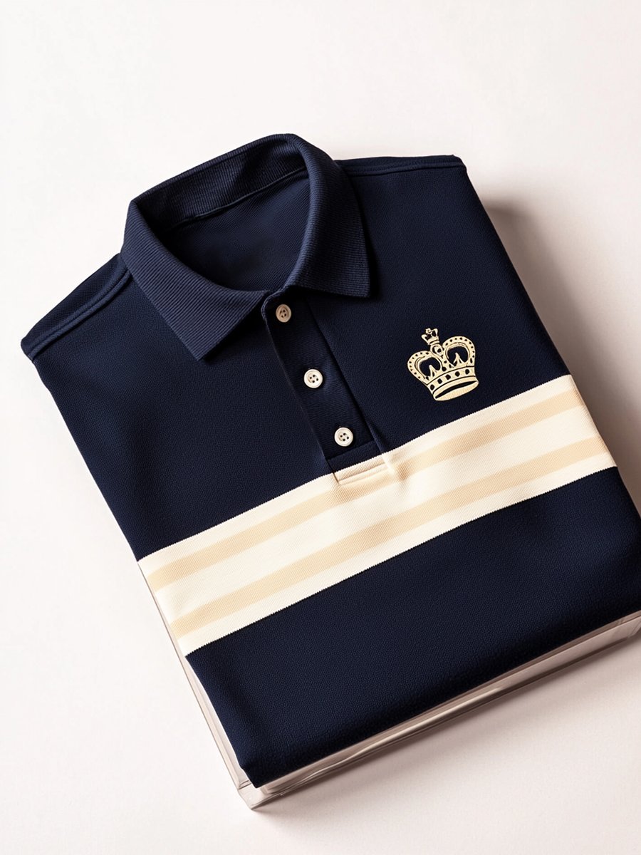 Camisa polo vintage ejecutivo de manga larga para hombre