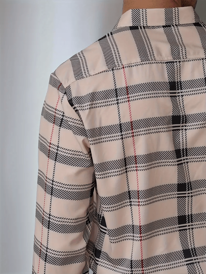 Camisa a cuadros ejecutivo casual para hombre