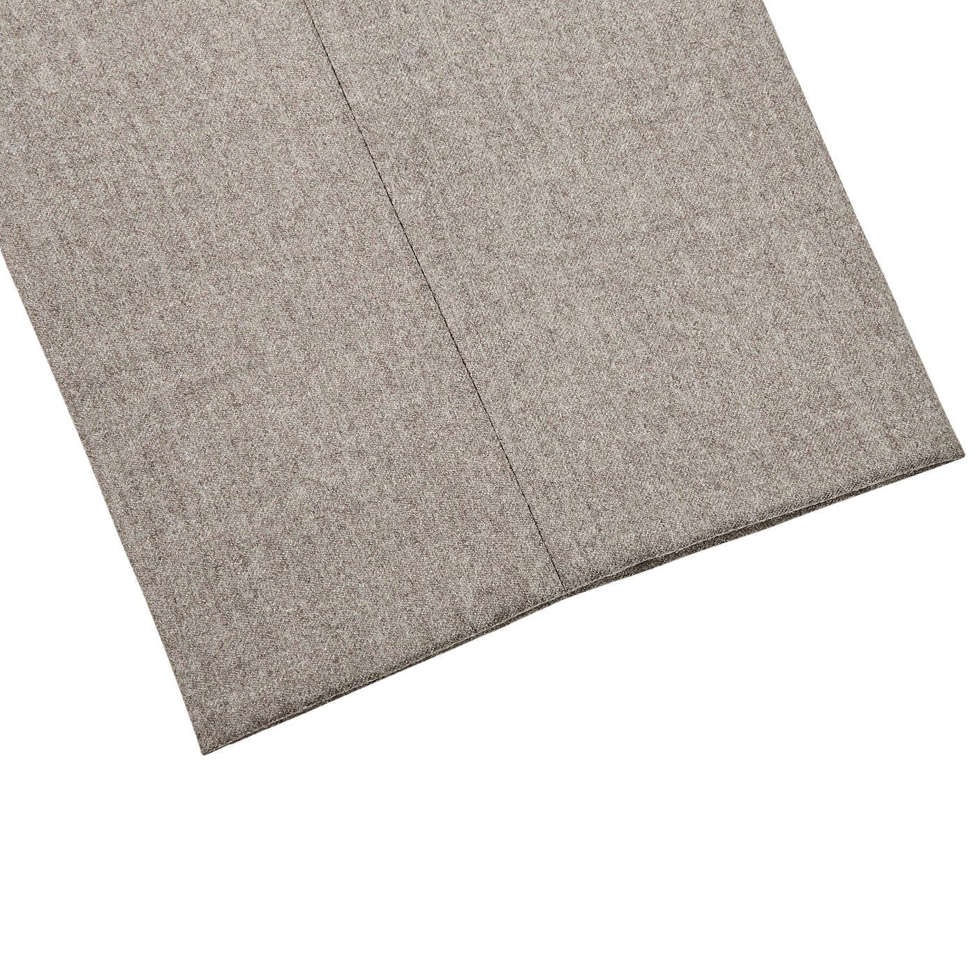 Oatmeal Beige lana Flannel Pleated Trousers