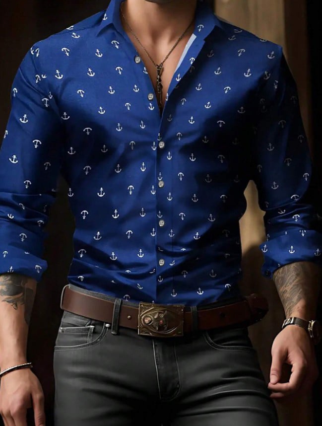 Camisa a cuadros ejecutivo casual para hombre
