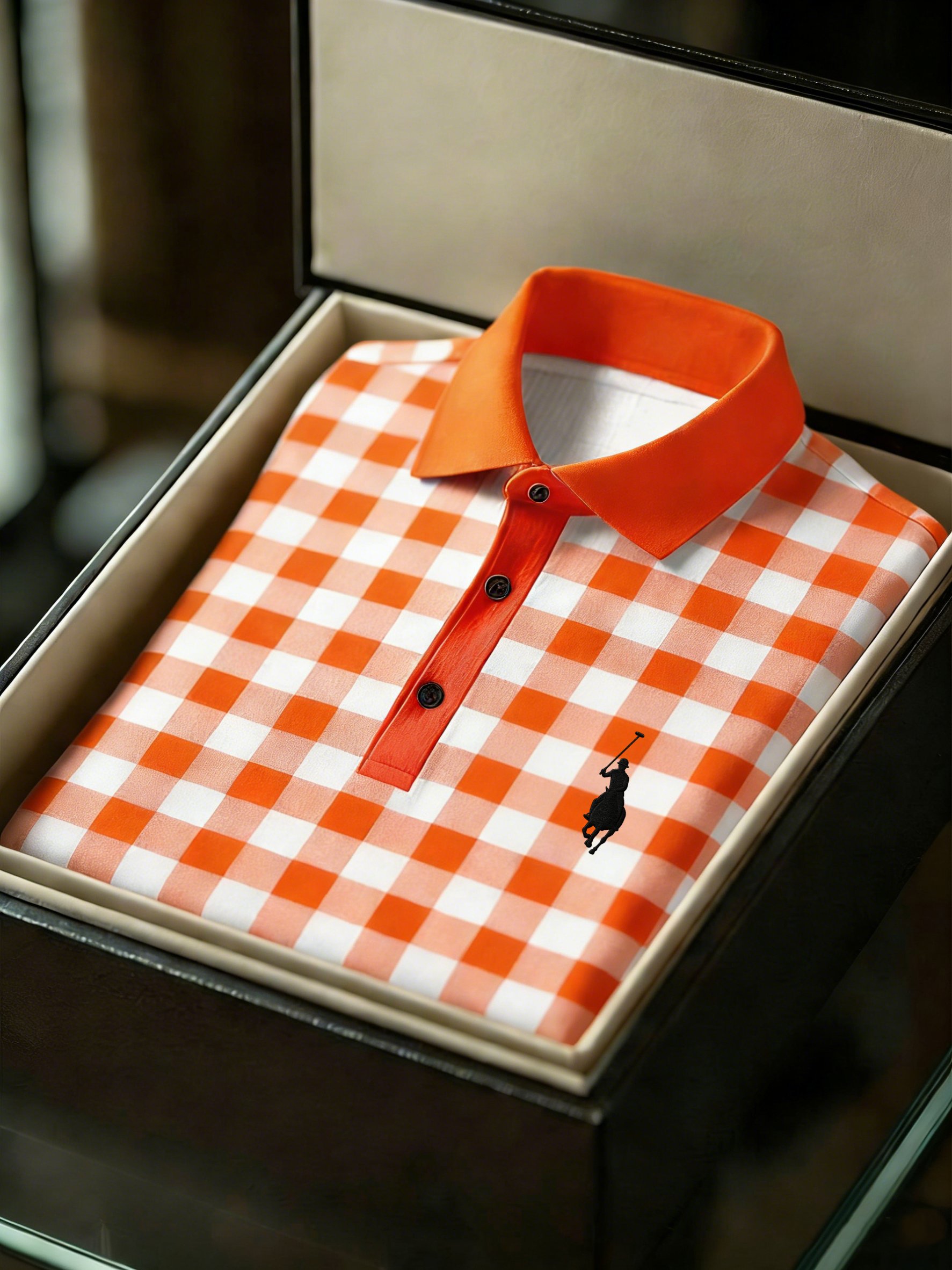 Camisa polo ejecutivo Style estampado de manga corta para hombre
