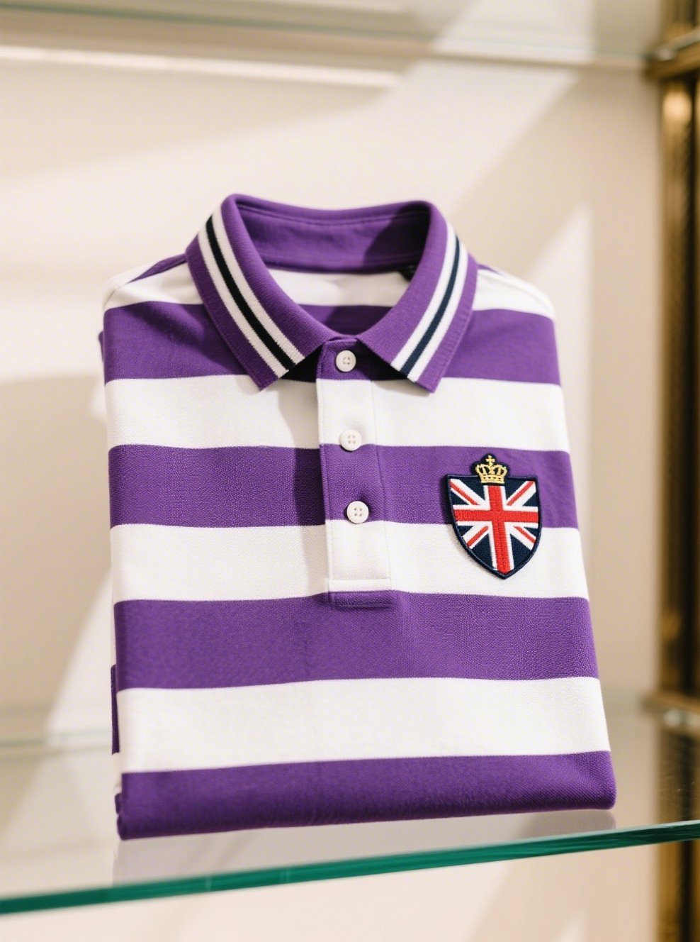 Camisa polo ejecutivo casual Union Jack Button de manga corta para hombre