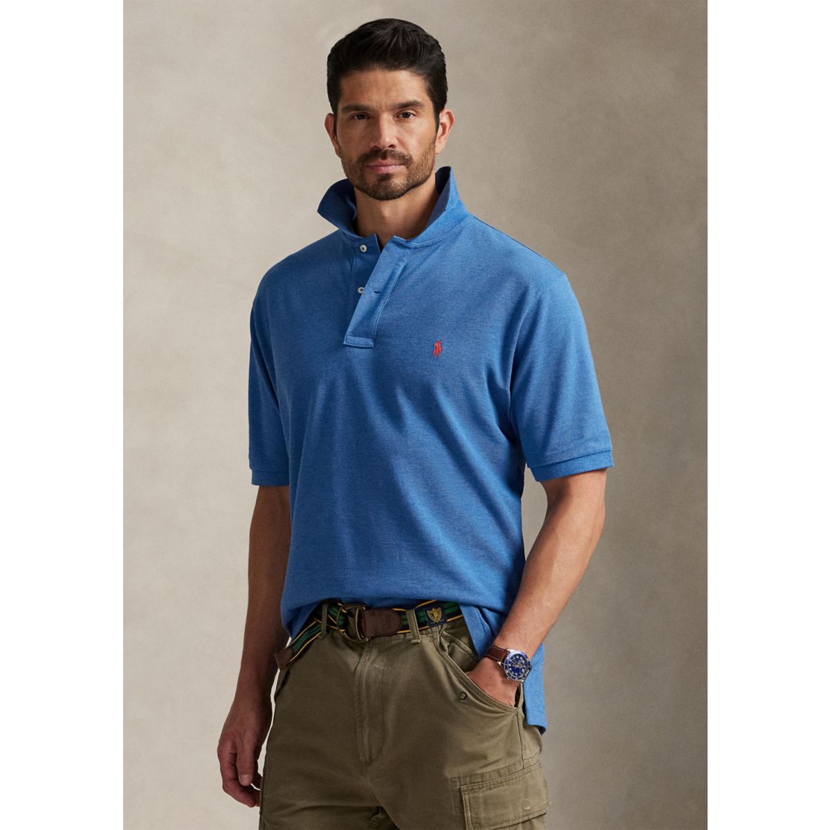 Big & Tall Classic Fit Mesh Polo Shirt - 5
