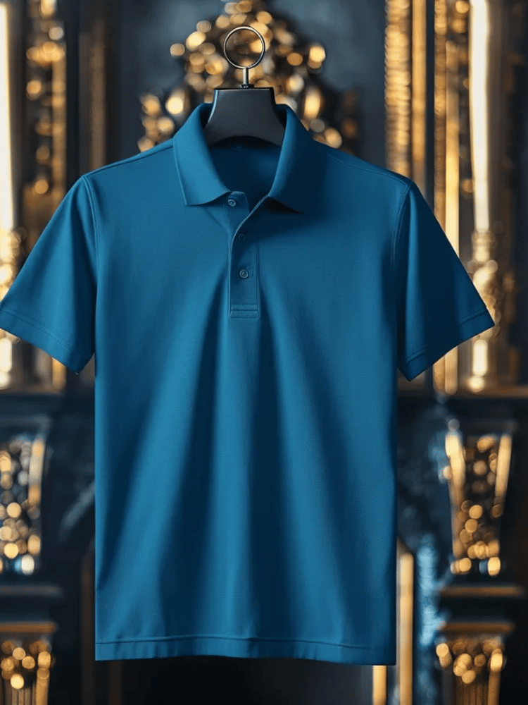 Camisa polo casual ejecutivo Button de manga corta para hombre