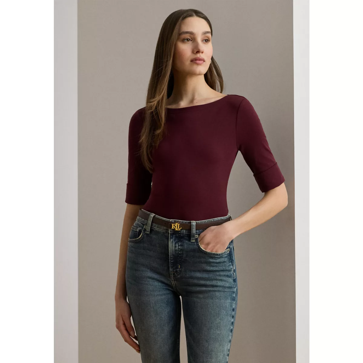 Women's Cotton Boat Neck Top - 11