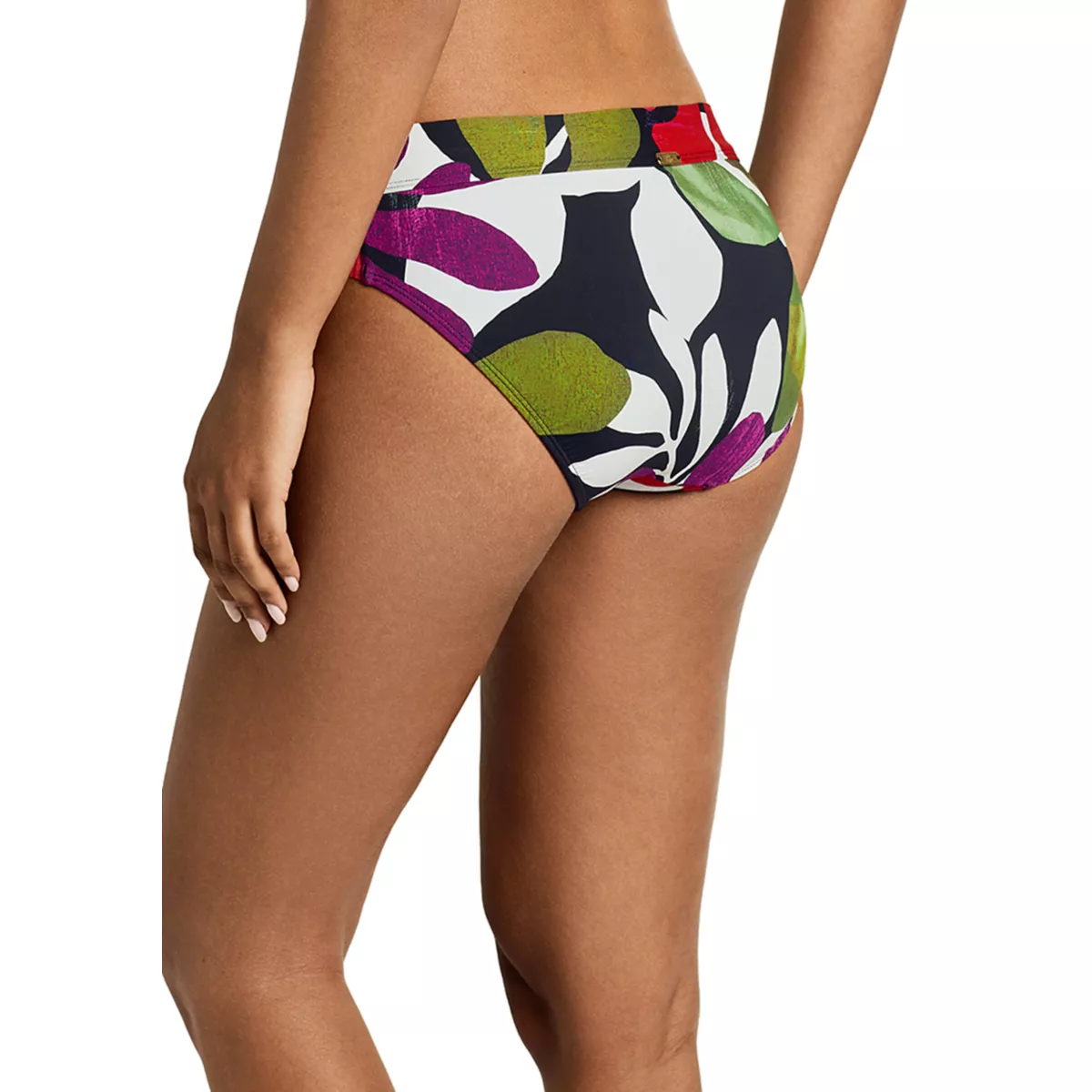 Modern Jungle Floral Hipster Swim Bottoms - 3