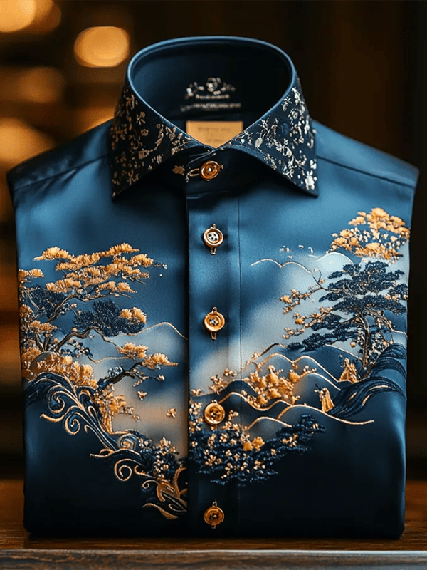 Camisa de lujo Gorgeous de manga larga para hombre