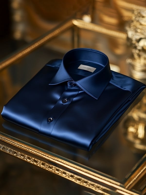 para hombre Silk Cross de lujo ejecutivo de manga larga camisa