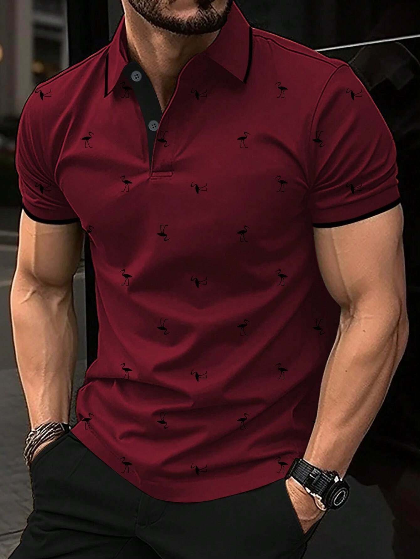 Camisa polo casual para hombre