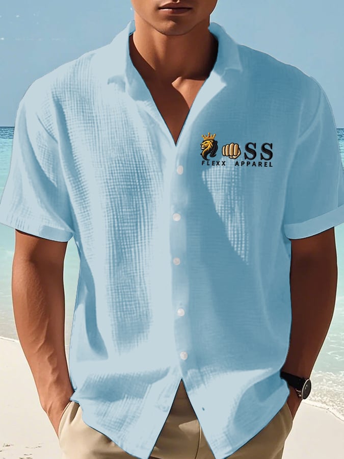 Camisa Waffle Fabric casual para hombre