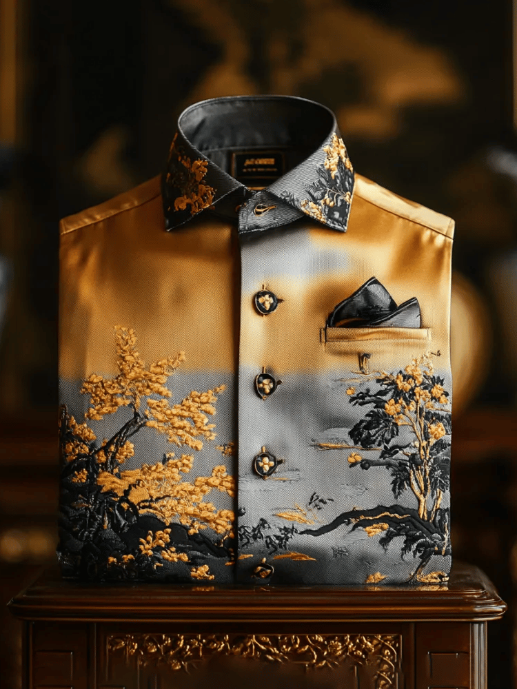 Camisa de lujo Gorgeous de manga larga para hombre