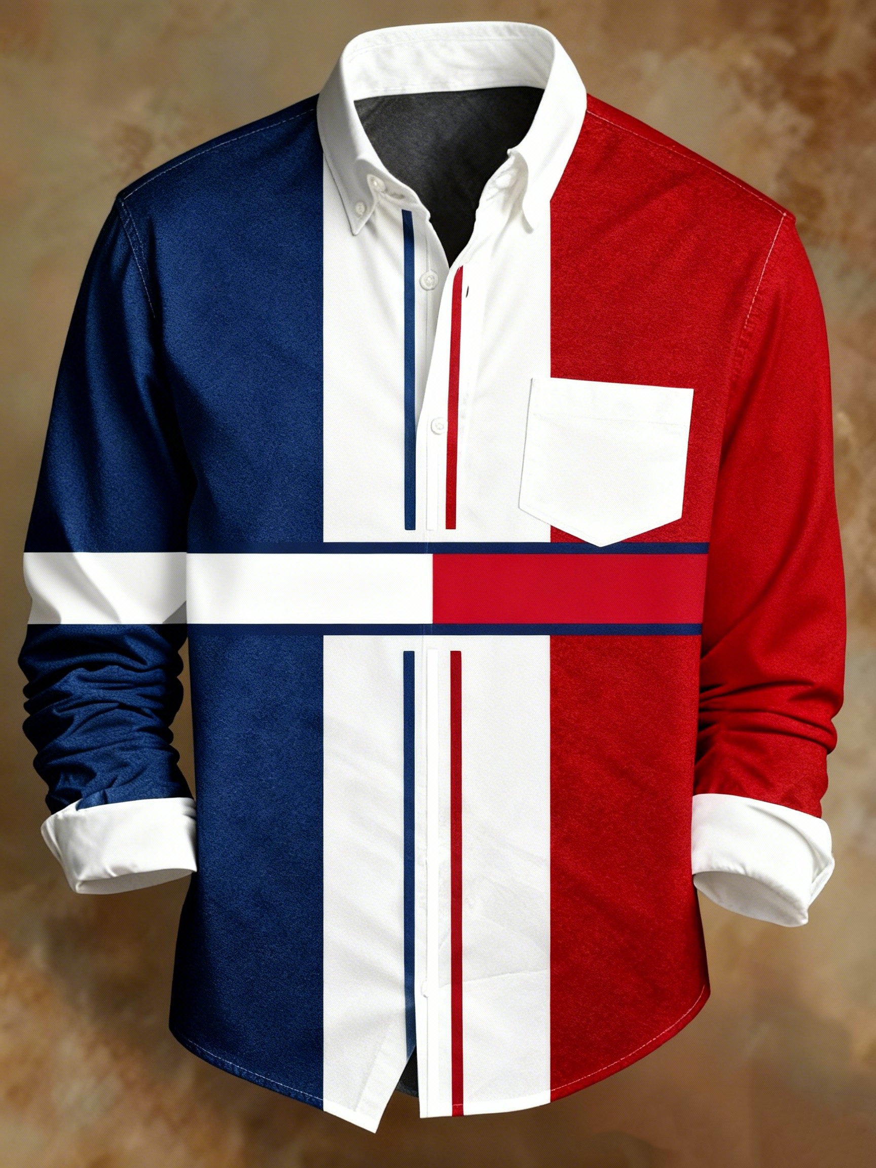 Retro Colorblock Lines diseño Princamiseta para hombre