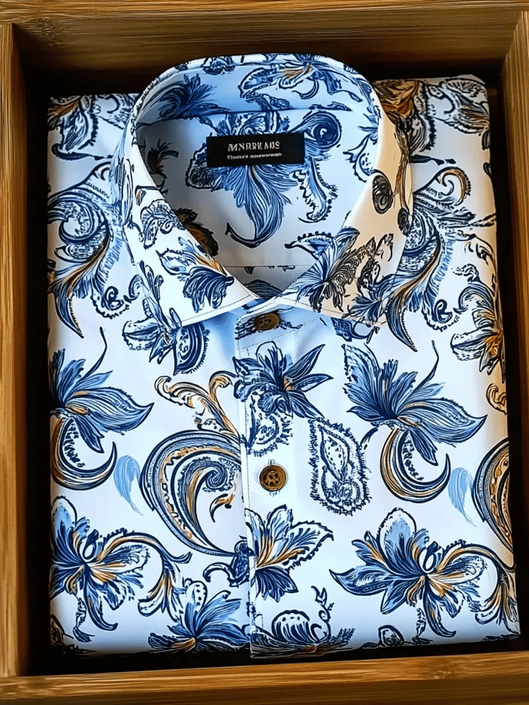 Camisa de lujo ejecutivo de manga larga para hombre