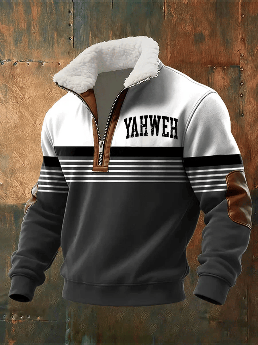 Yahweh Faith estampado sudaderas para hombre
