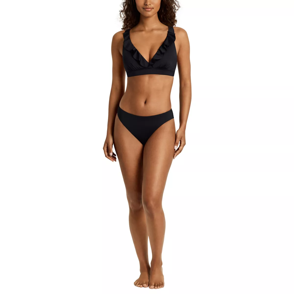 Curved Waist Midrise Swim Bottoms - 3