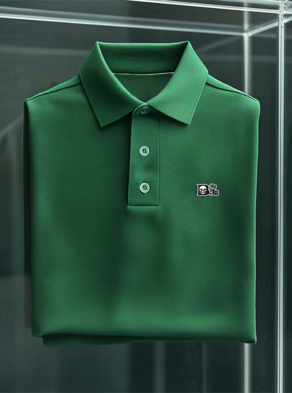 Camisa polo ejecutivo casual Button de manga corta para hombre