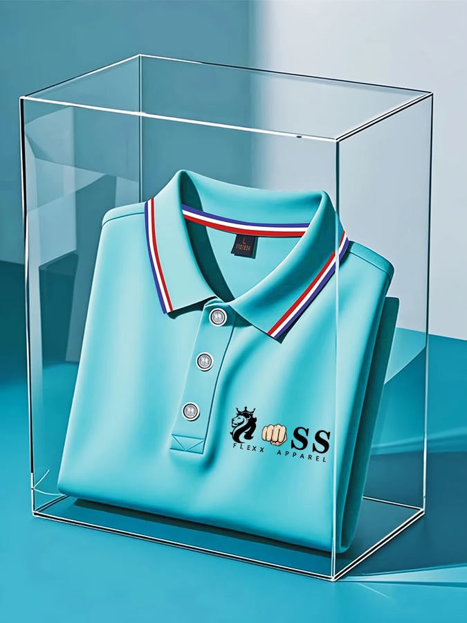Camisa polo retro Letter Design estampado casual para hombre