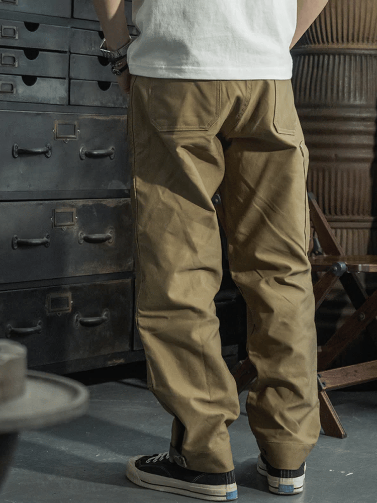 Pantalón vintage para exterior bolsillo casual para hombre