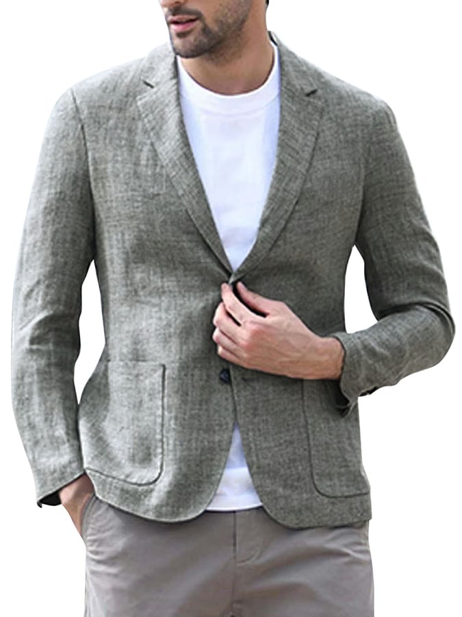 Casual One Button de manga larga casual Suit