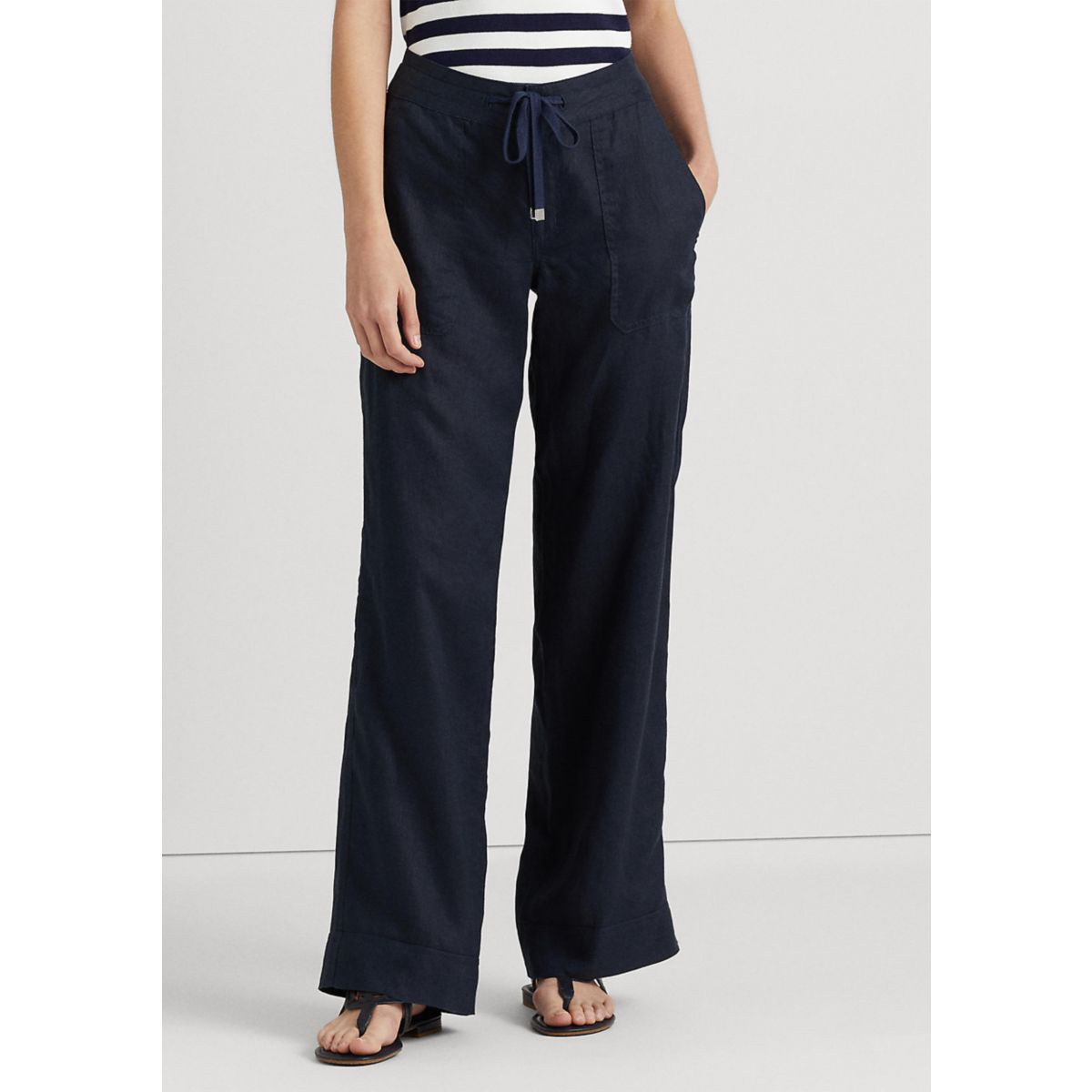 Women's Linen Wide-Leg Pants - 3