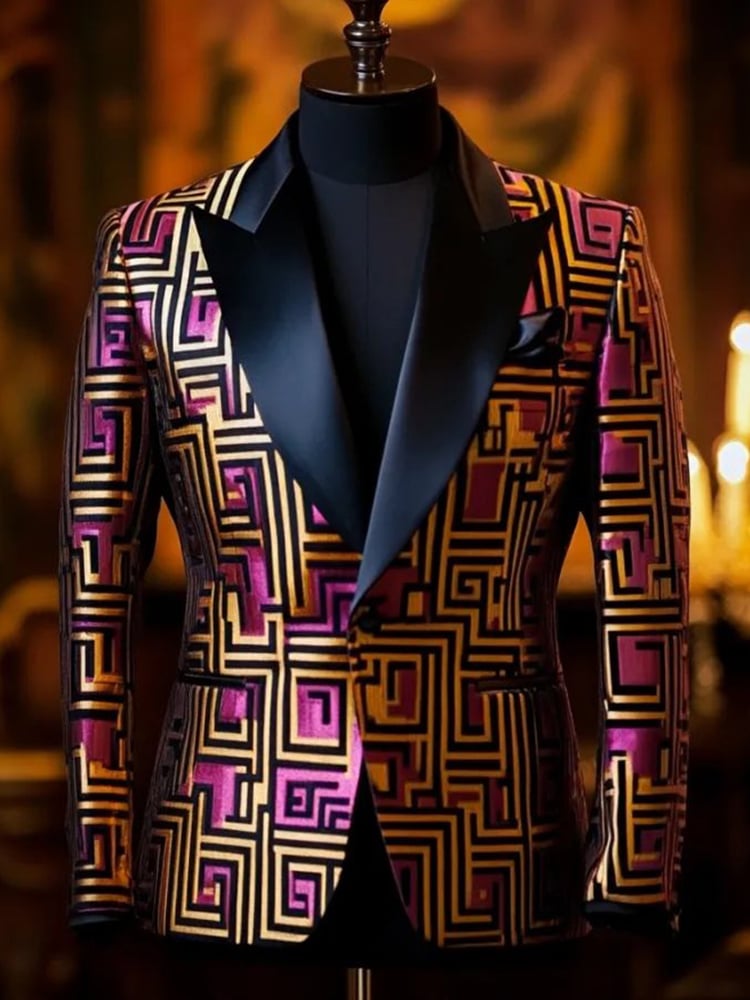 De lujo ejecutivo estampado sacos para hombre