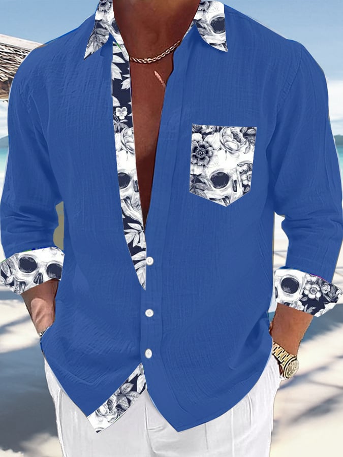 Casual Vacation Contrasting Princamiseta para hombre