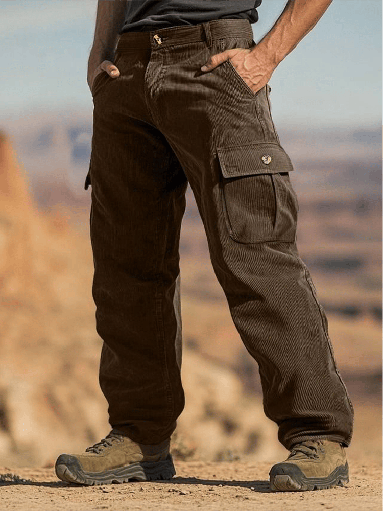 Vintage Multi-bolsillo Overalls para hombre