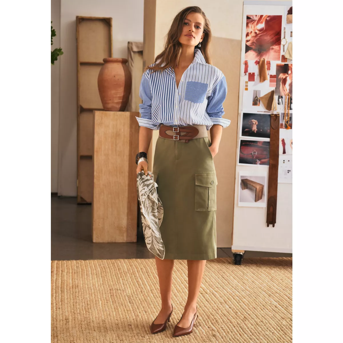Relaxed Fit Striped Broadcloth Shirt - 1