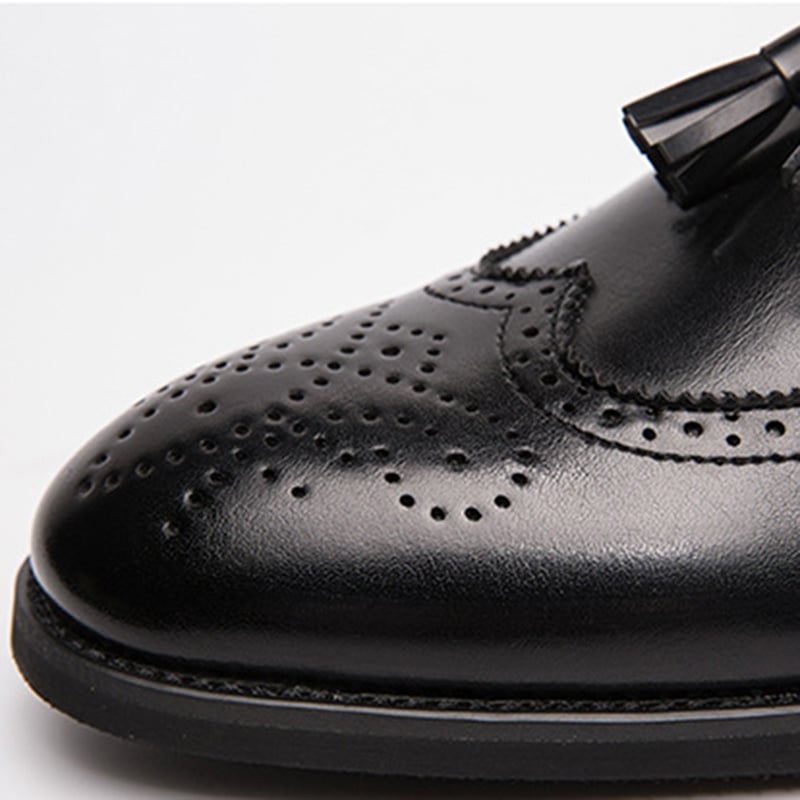 Zapatos vintage Carved ejecutivo casual Tassel cuero