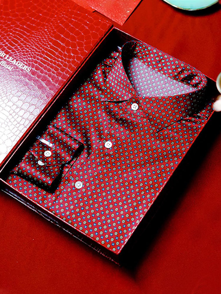Camisa Western vintage estampado Waffle de manga corta para hombre
