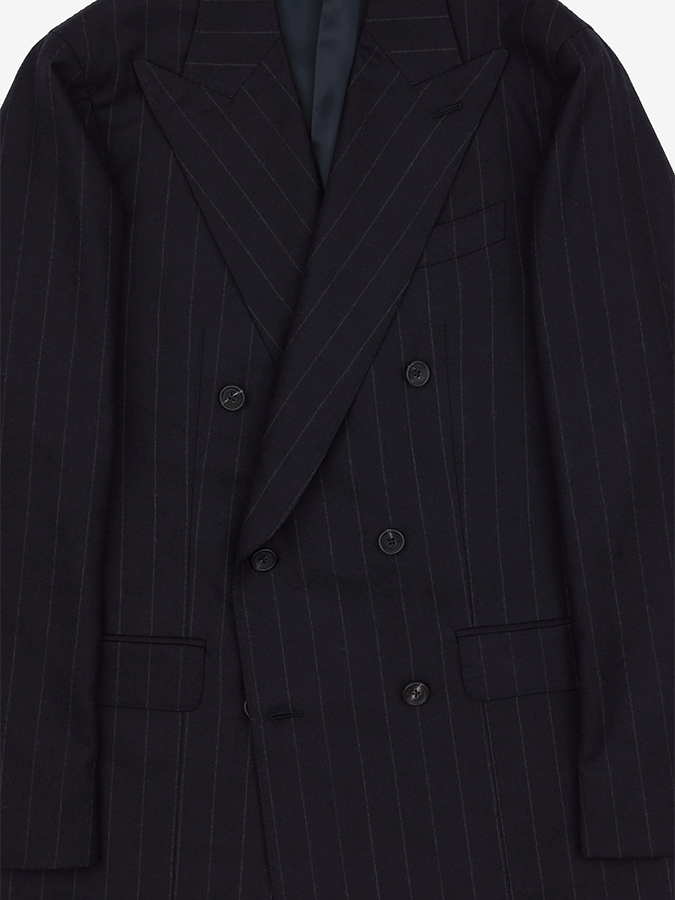 Elegantee a rayas Design Double Breasted bolsillo Design casual Suit para hombre