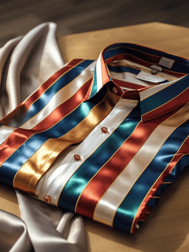 Camisa elegante Romantic a rayas de manga larga para hombre