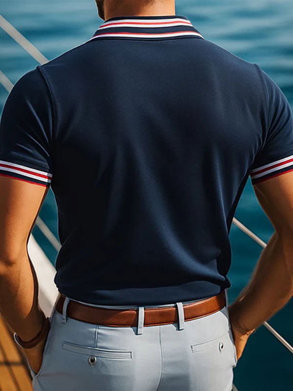 Camisa polo ejecutivo de manga corta para hombre