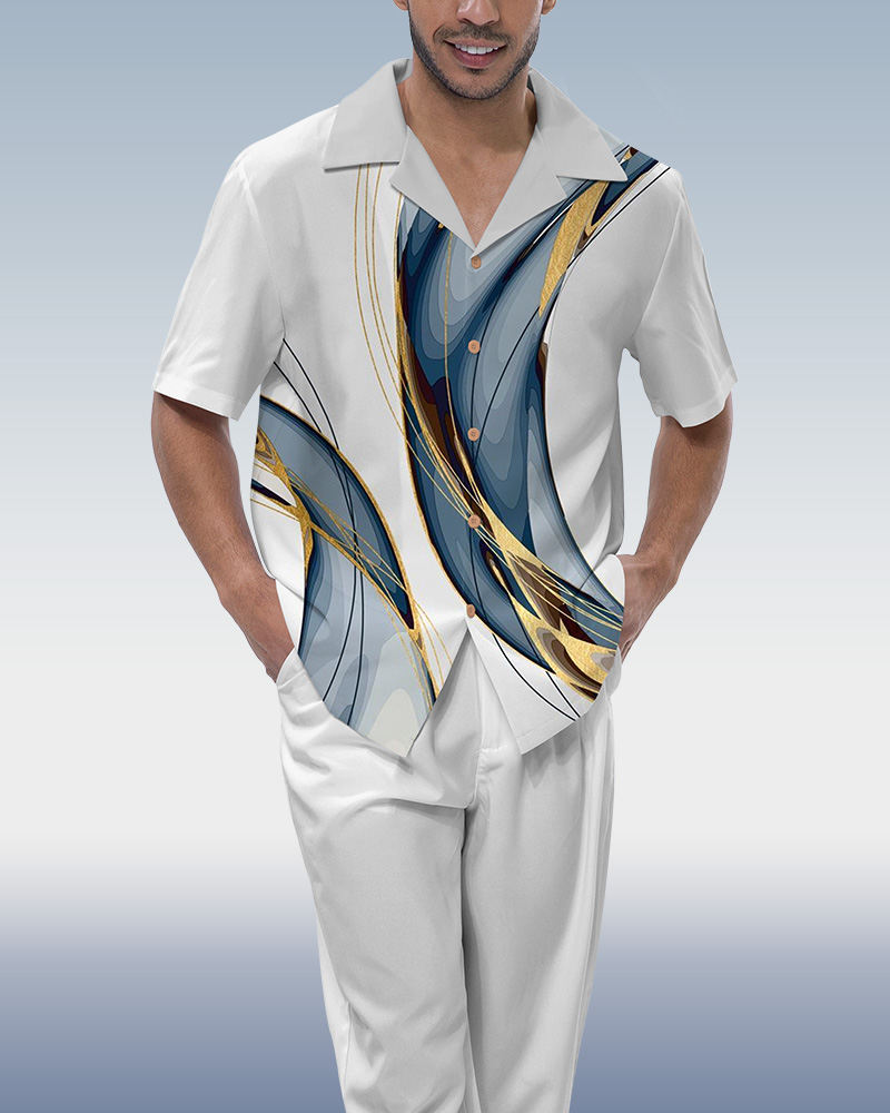 Rianmond Sci-Fi Graphic de manga corta Walking Suit para hombre