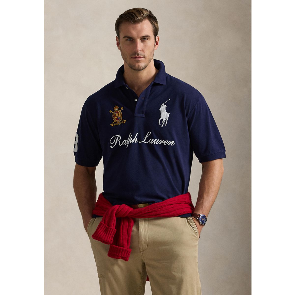 Big & Tall Big Pony 20th Anniversary Crest Polo Shirt - 6