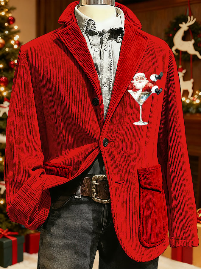 Abrigo Christmas Art Design estampado casual para hombre