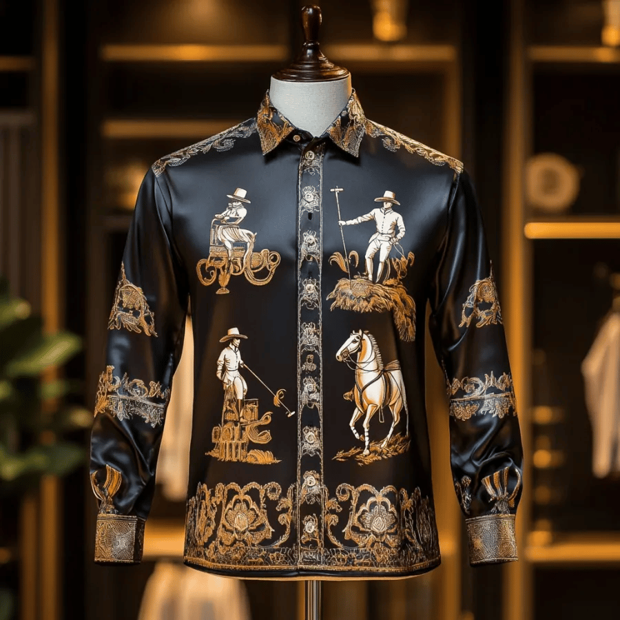 Camisa de lujo Gorgeous de manga larga para hombre