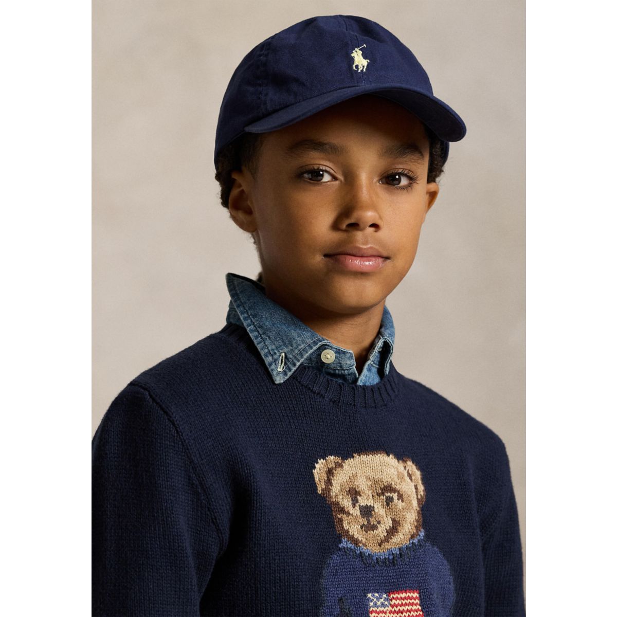 Boys 8-20/Girls 7-16 Cotton Chino Baseball Cap - 1