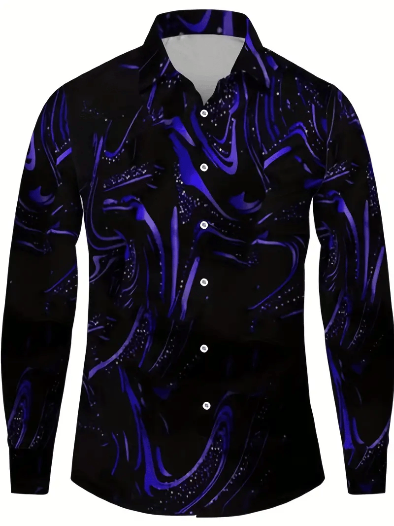 Camisa ejecutivo casual a rayas de manga larga para hombre